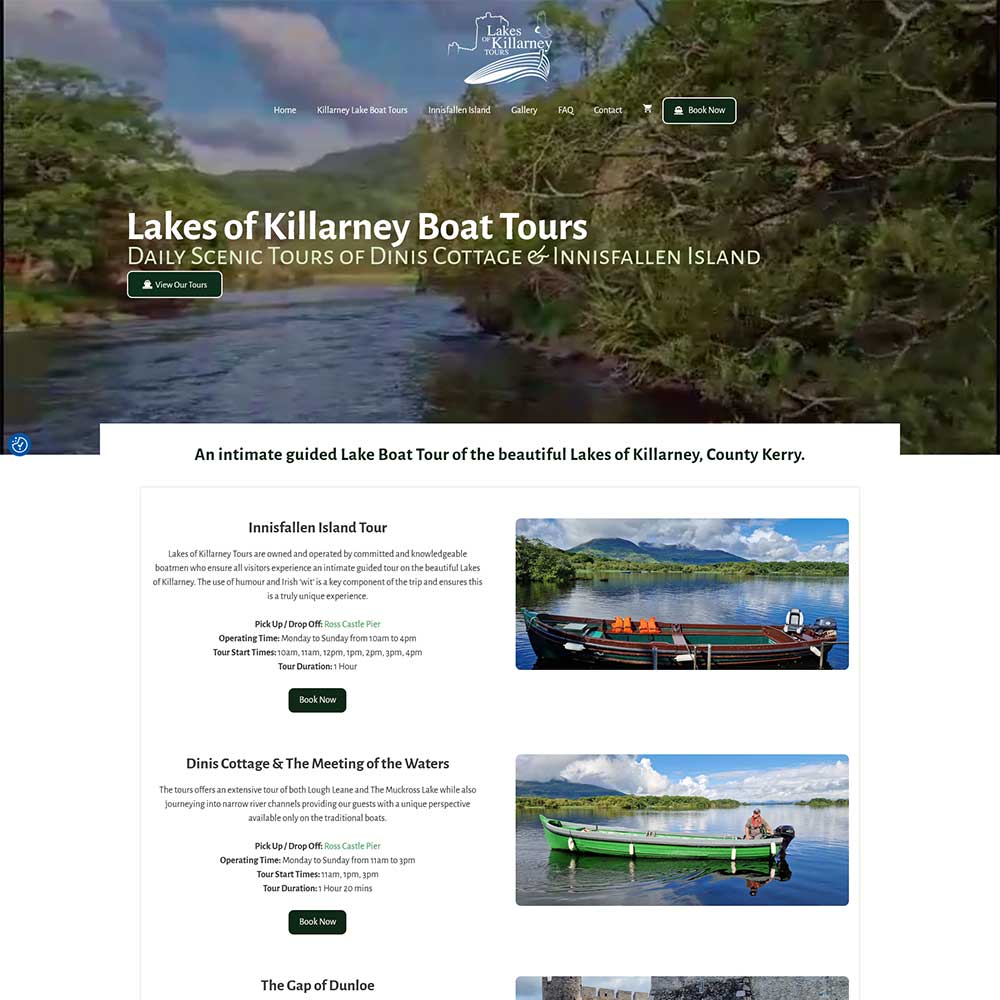 Lakes of Killarney Tours Website